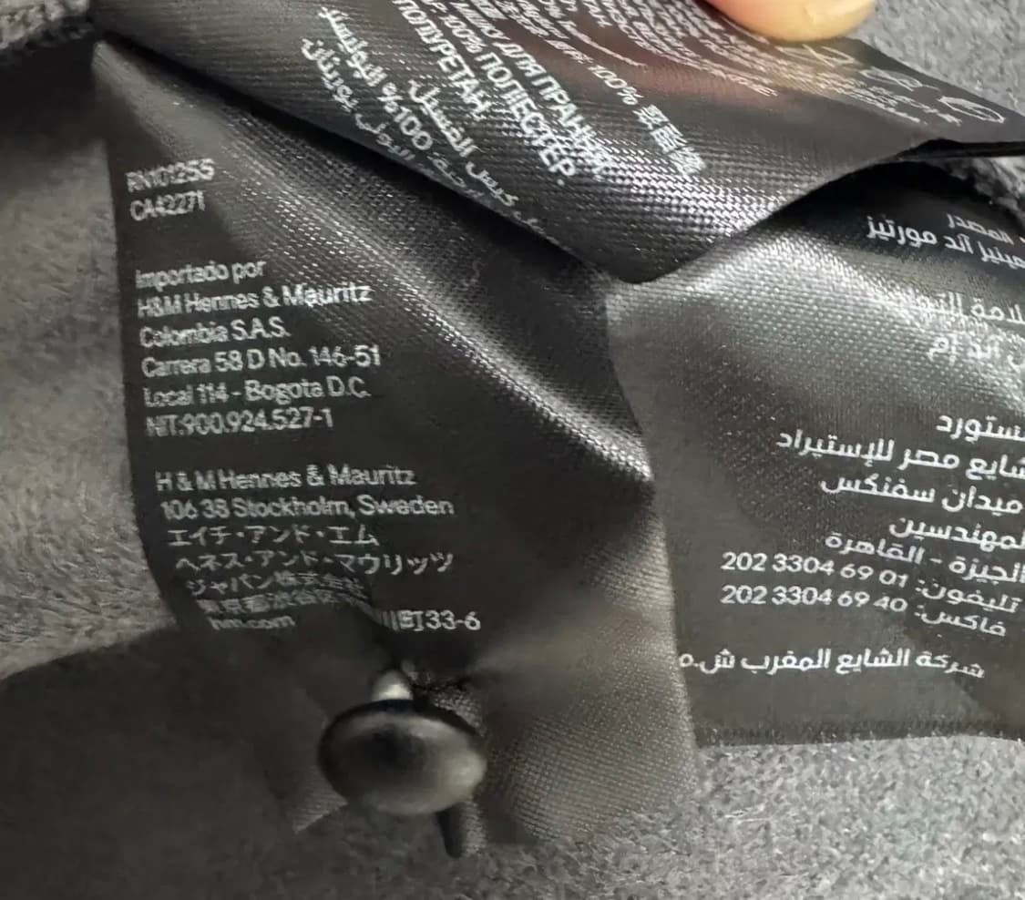 H&M 블랙 레더 셔츠형 롱 자켓 ops 상품이미지8