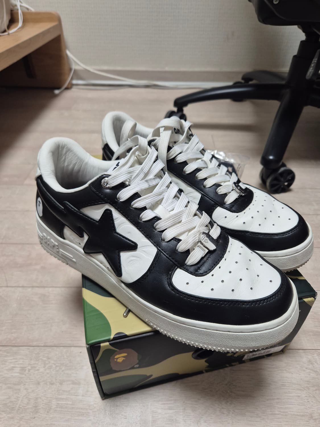 베이프 스타 검은색 흰색 280 (신발) 상품이미지2