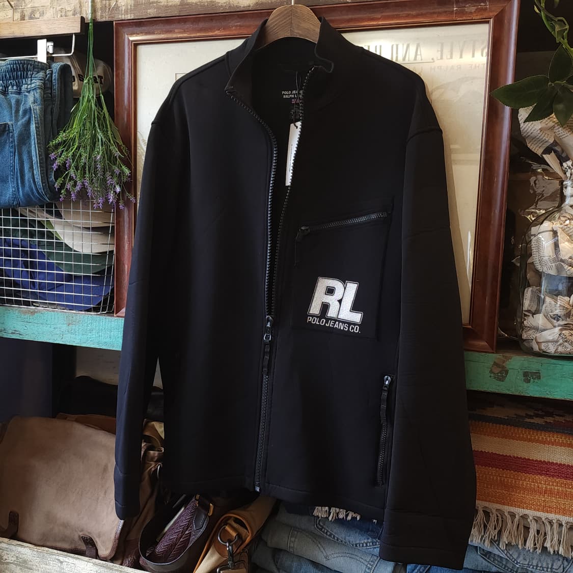 90s 폴로 진스 컴퍼니 네오프렌 다이빙 수트 바이커 자켓 XL 상품이미지1