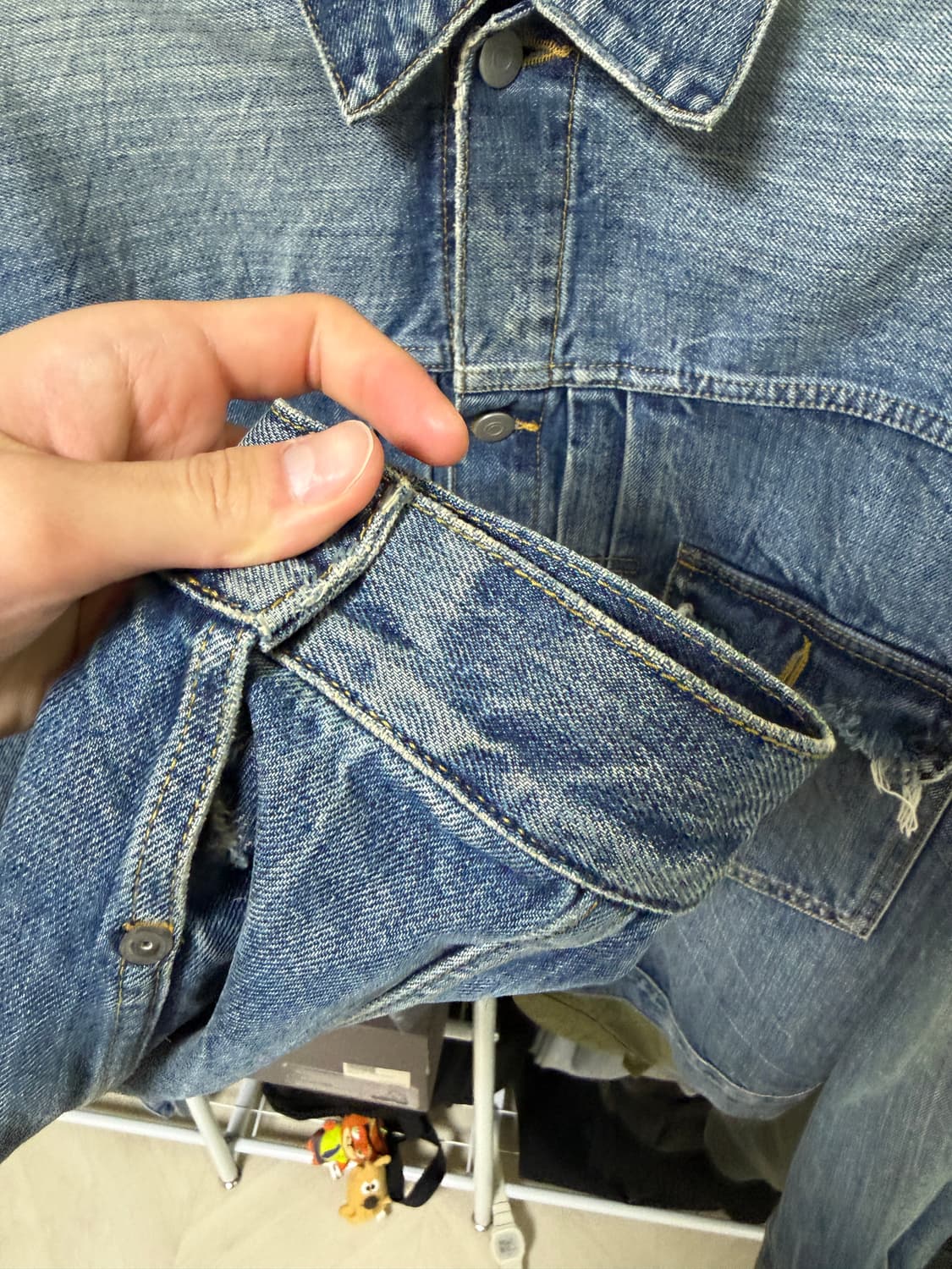 마르지엘라 21ss 디스트레스드 데님자켓(50) 상품이미지5