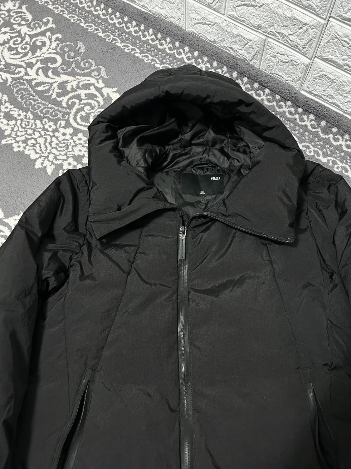 비대칭 하이넥 다운 패딩 자켓 상품이미지5