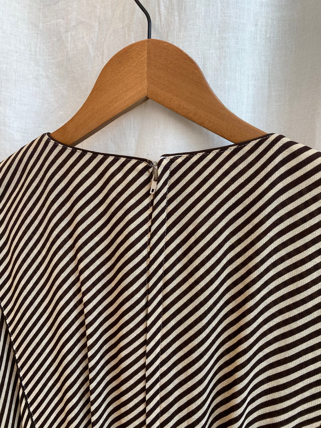 브라운 스트라이프 반팔원피스(m) 상품이미지9