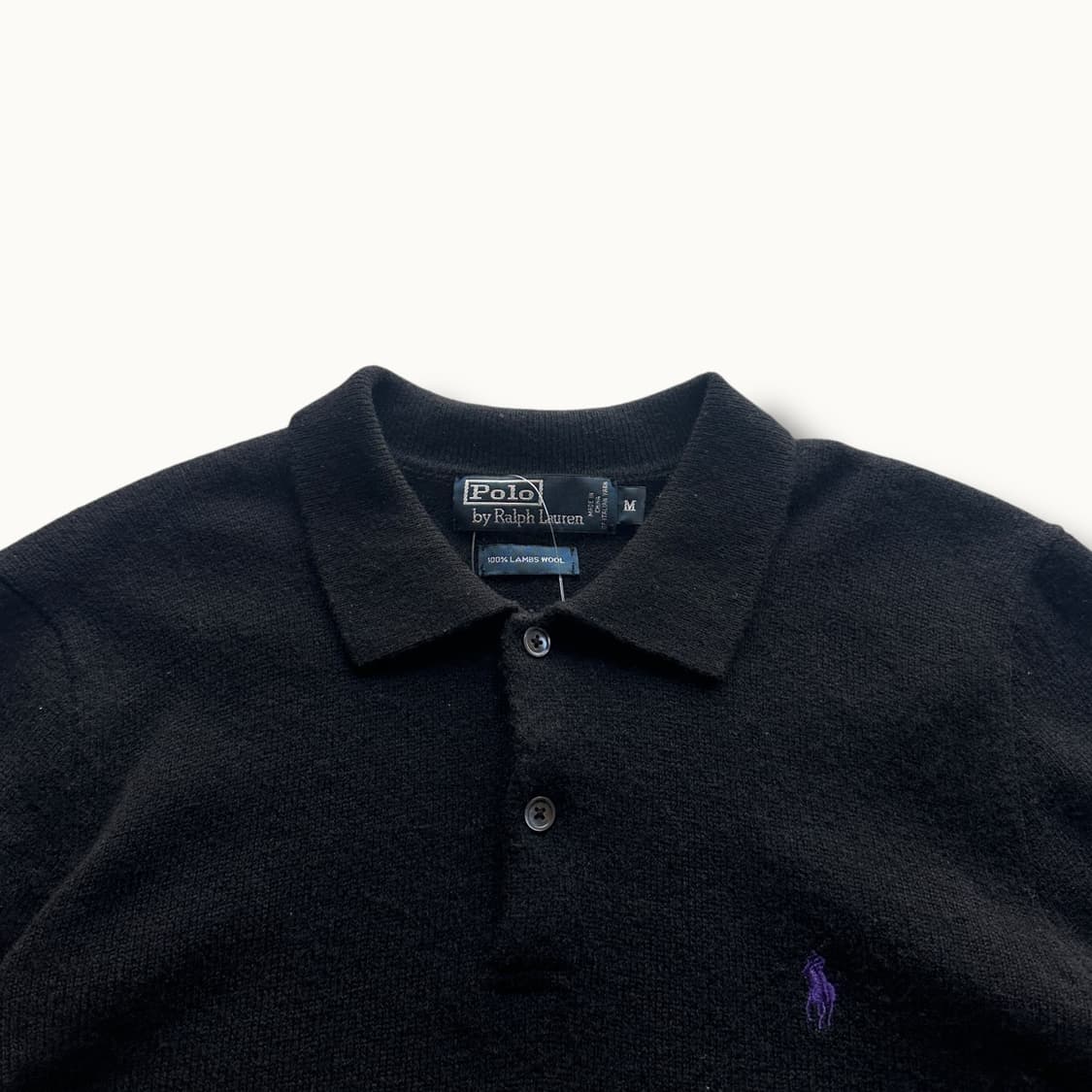폴로랄프로렌 블랙 램쓰울 카라 니트 상품이미지2