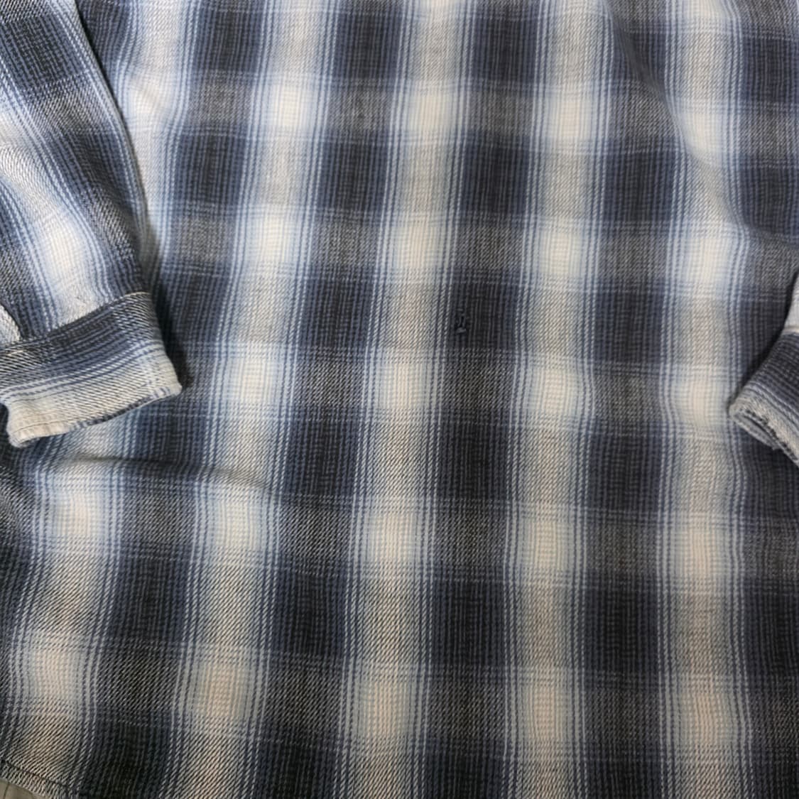 [XL] 00s 세인트 존스 베이 빈티지 플란넬 체크 셔츠 화이트/블랙 상품이미지6