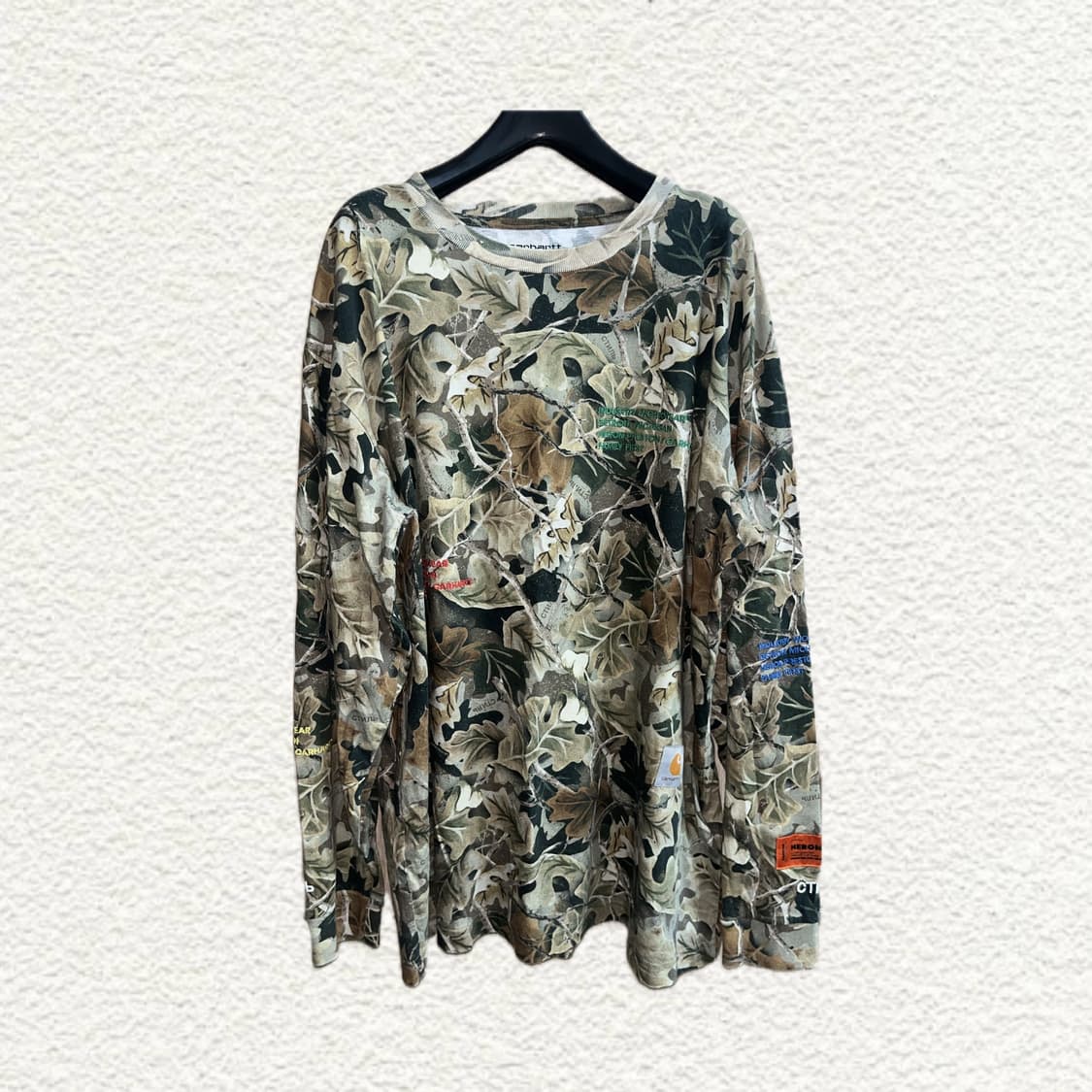 칼하트 WIP x 헤론프레스톤 카모 긴팔티 S 상품이미지4