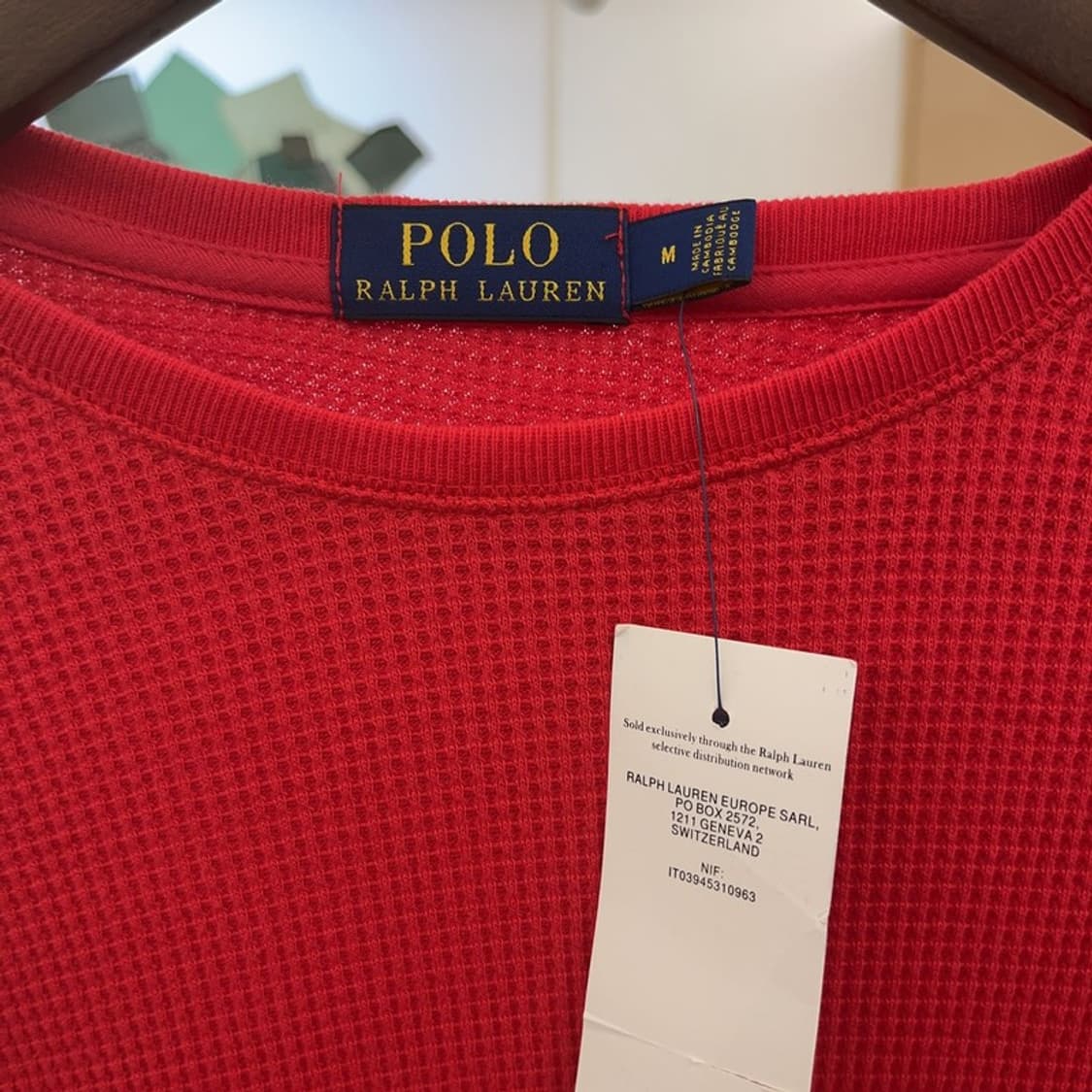 폴로 랄프로렌 레트로 레드 와플패턴 롱슬리브 M C07790 상품이미지4