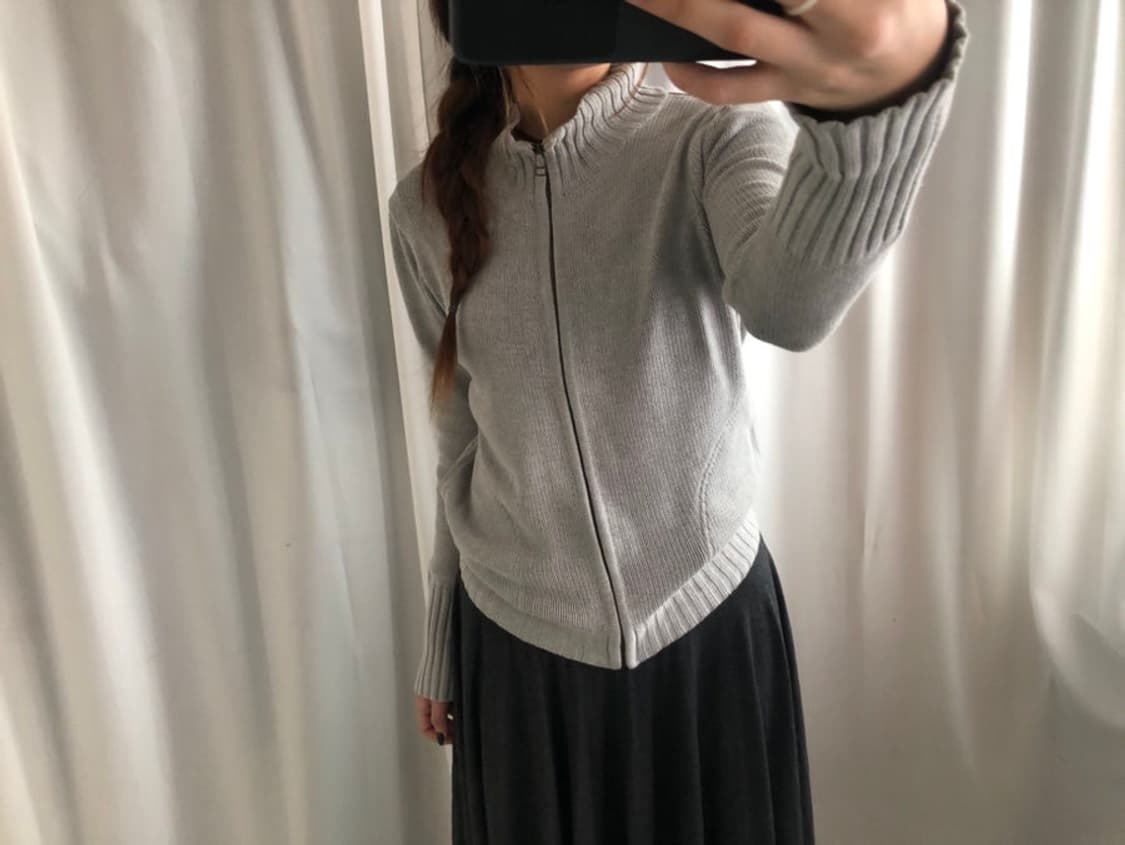 561. gray sweater zip-up 상품이미지5