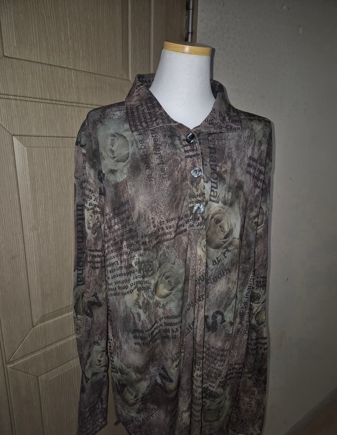 핀터깔 너드 그런지 페어리 셔츠베스트 세트 상품이미지2