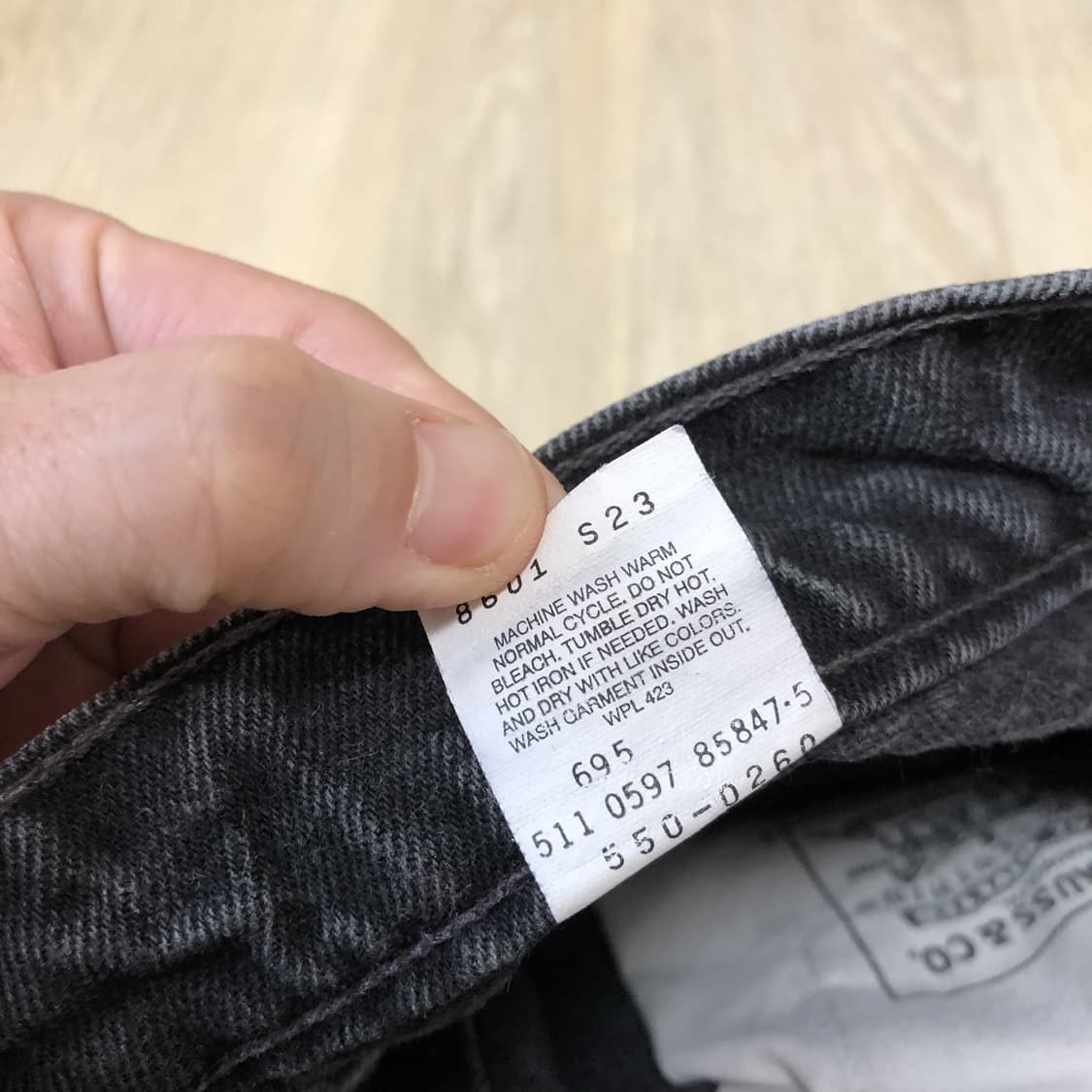 (34) 90's 리바이스 Levi's 미국 550 릴렉스드핏 흑청 데님 상품이미지4