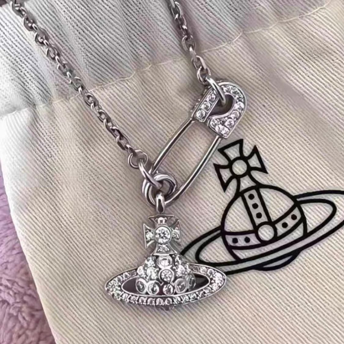 비비안웨스트우드 아카이브 크리스탈 큐빅 orb 팬던트 목걸이(새상품) 상품이미지1