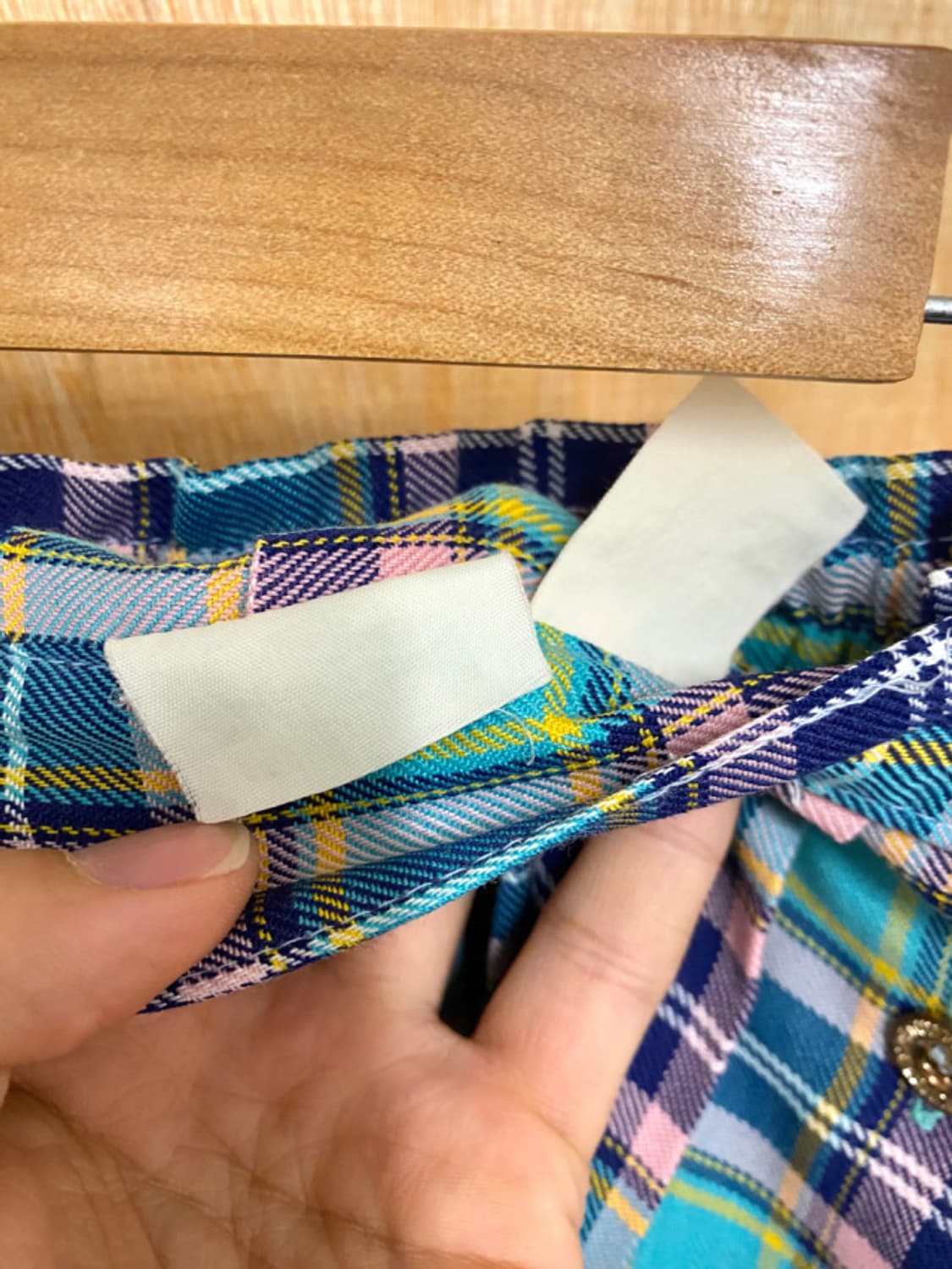 VTG kitch check skirt 일본 빈티지 키치 스커트 상품이미지5