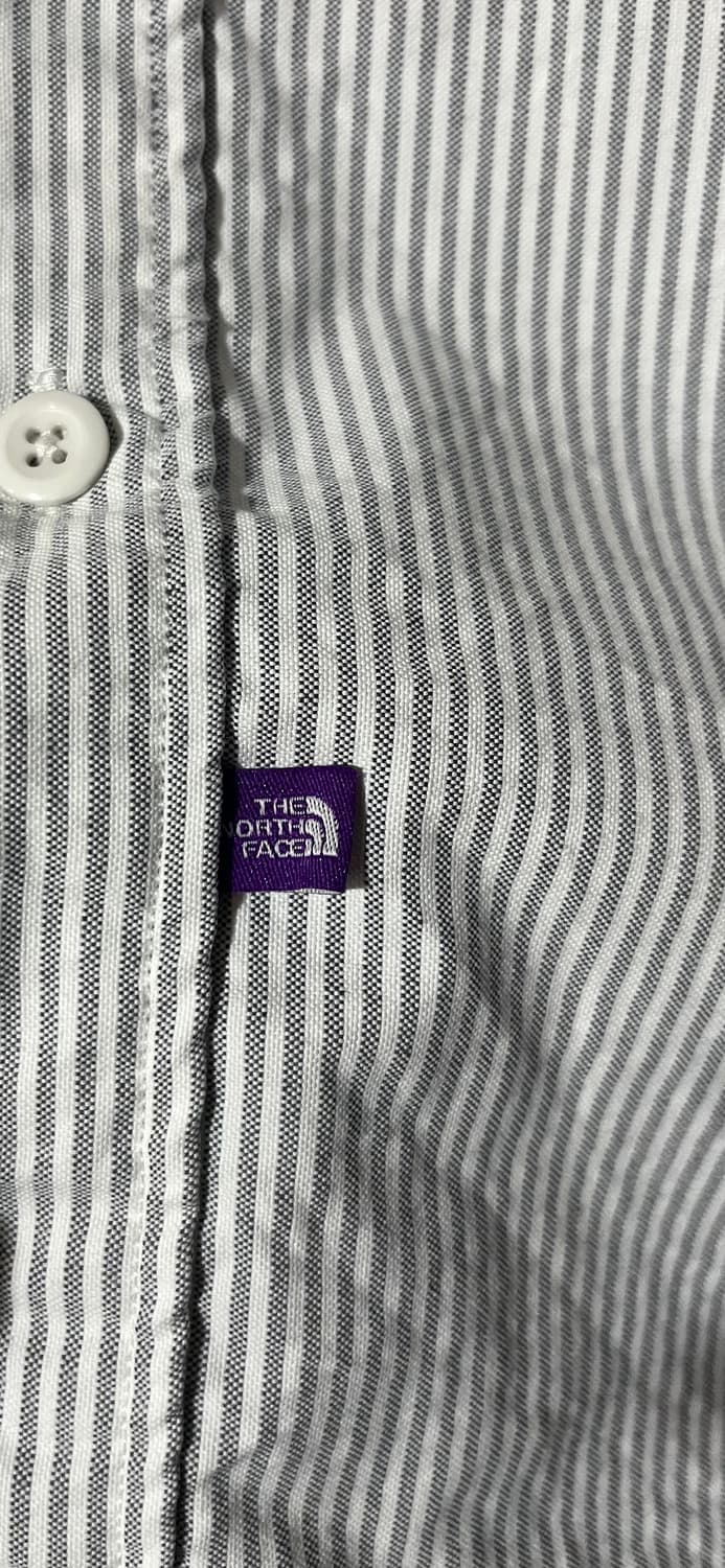노스페이스 퍼플라벨 버튼 다운 스트라이프 필드 셔츠 아스팔트 그레이 XL 상품이미지3