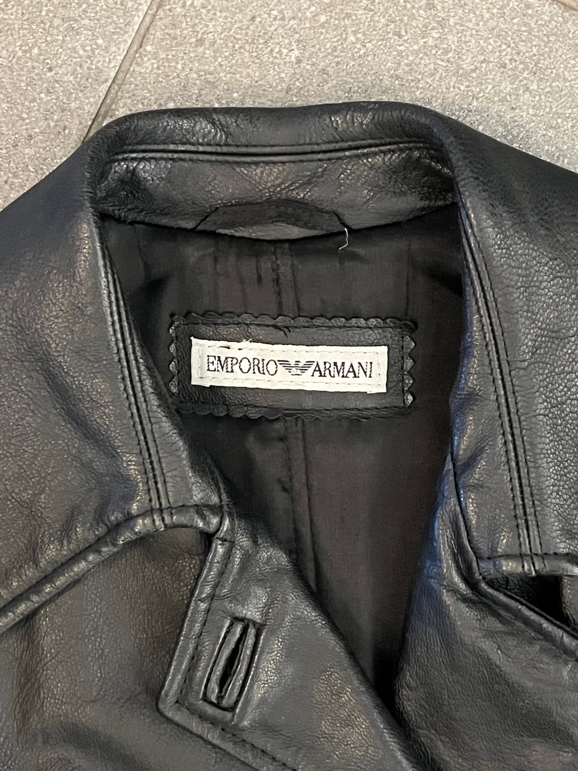 90s 엠포리오 아르마니 고트스킨 레더자켓 상품이미지2