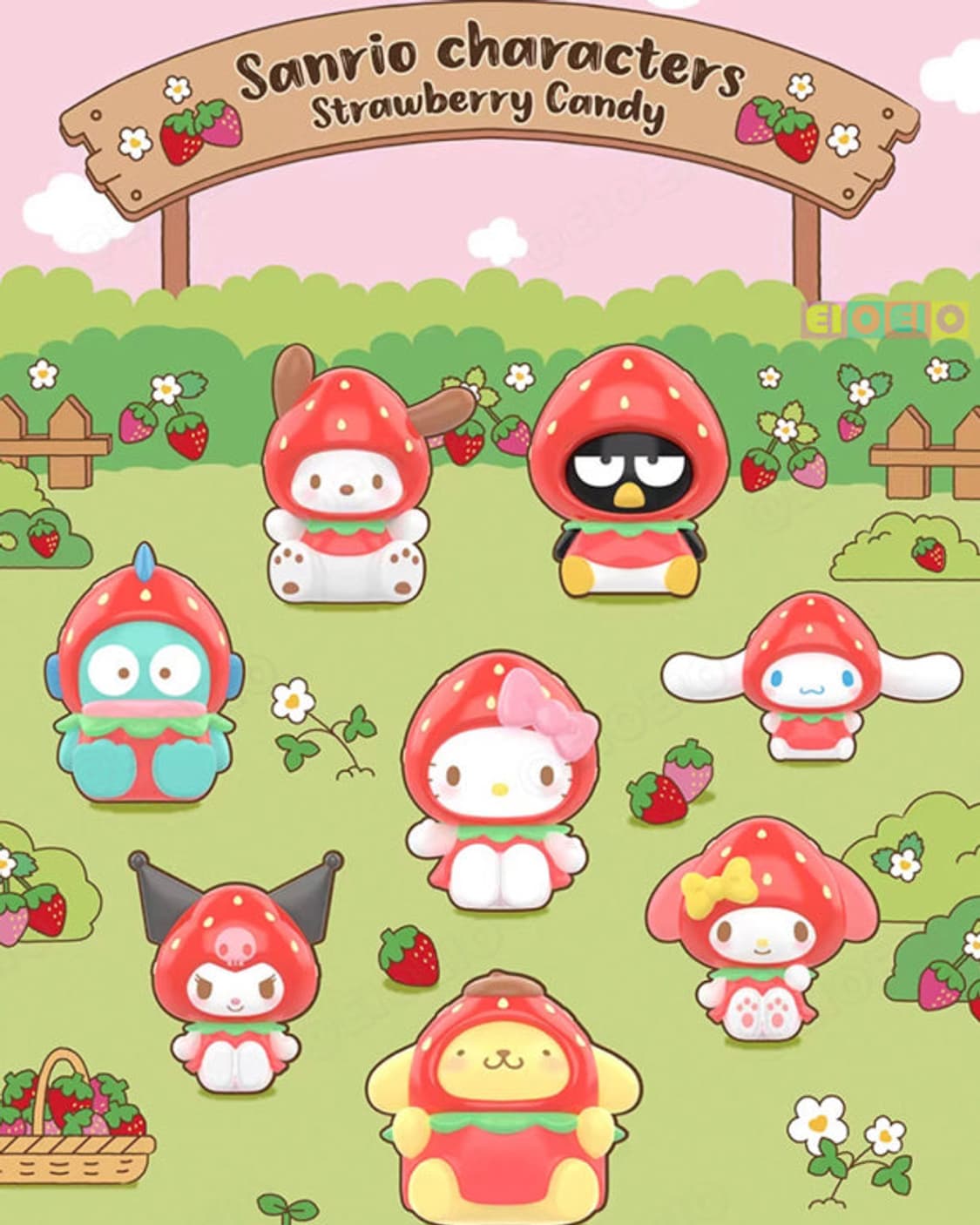 탑토이 폼폼푸린 딸기 키링 상품이미지3