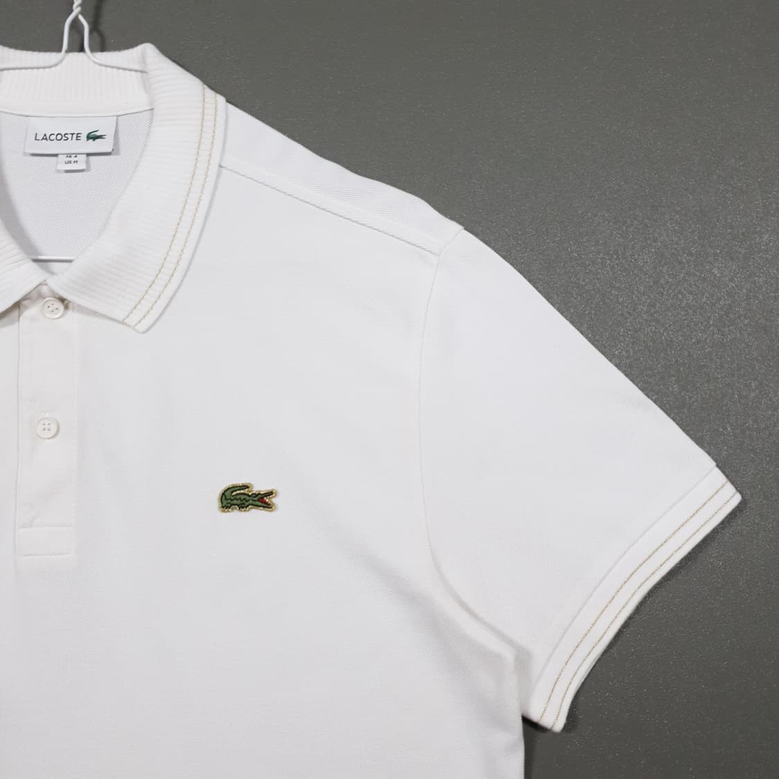 100) 라코스테 신형 22ss 골드 스티치 반팔 카라티 폴로 피케 셔츠 상품이미지3