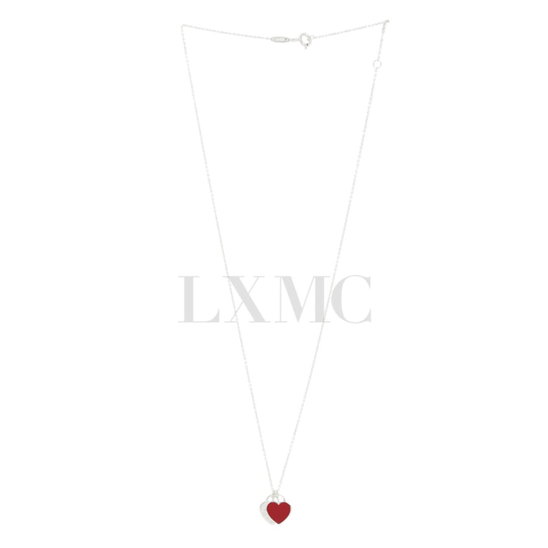 리턴 투 티파니 레드 더블 하트 실버 목걸이 펜던트 네크리스 상품이미지2