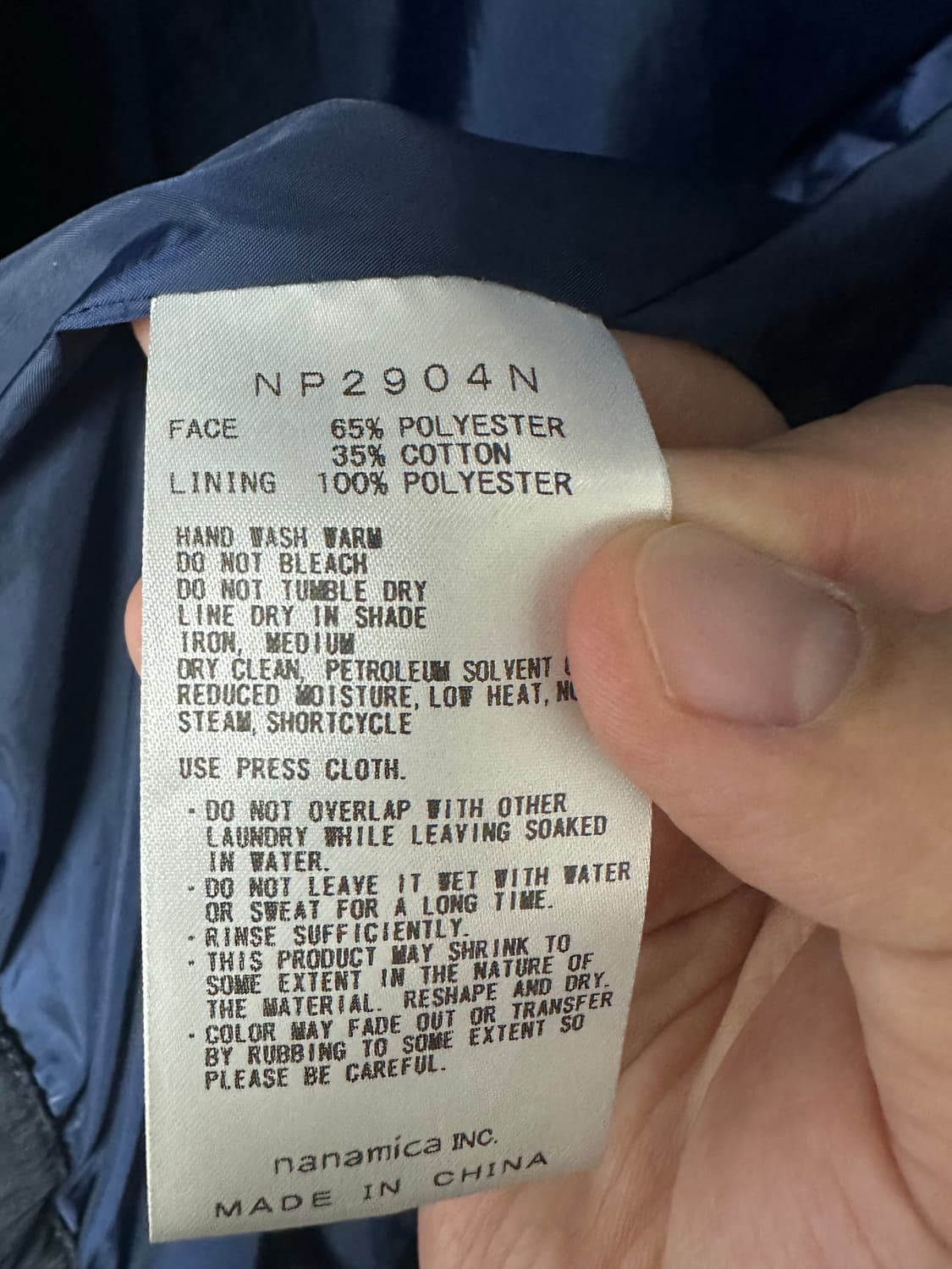 나나미카 X 노스페이스 코치자켓 NP2904N 네이비 상품이미지5