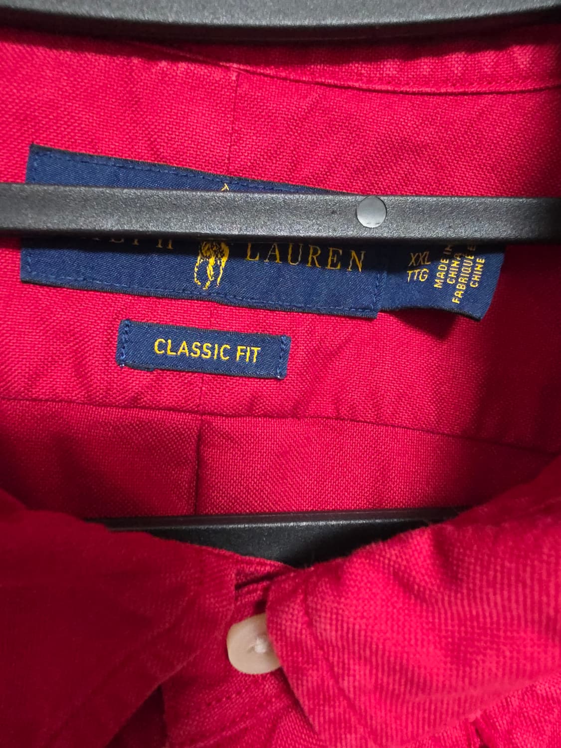 폴로 랄프로렌 옥스포드 남방 XXL 레드 상품이미지3