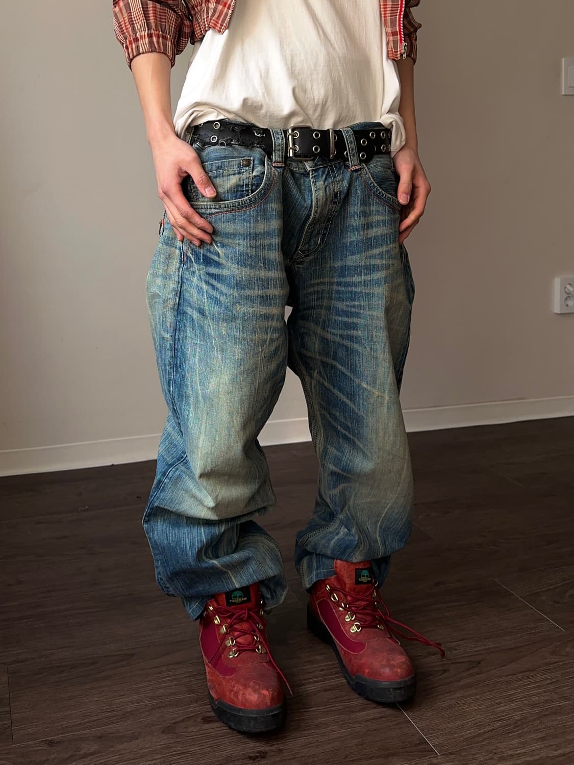 Edwin XV 424 오렌지 & 블리치 워시드 진 상품이미지4