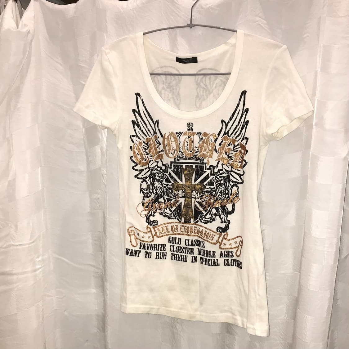 JPN Vintage 고스펑크 고딕 갸루 날개 반팔 상품이미지1