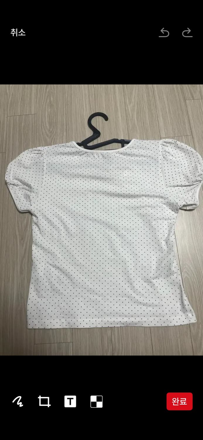 에잇세컨즈 도트 패턴 퍼프 소매 티셔츠 상품이미지3