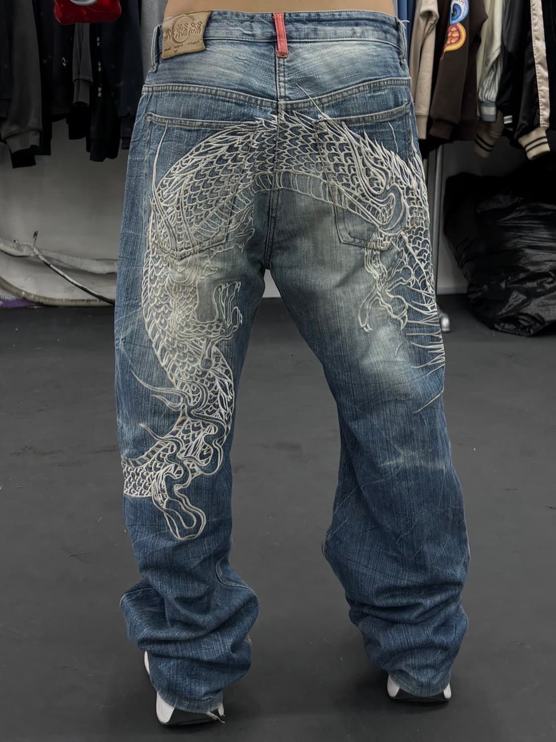 카라쿠리 타마시 오리엔탈 드래곤 데님팬츠 상품이미지5