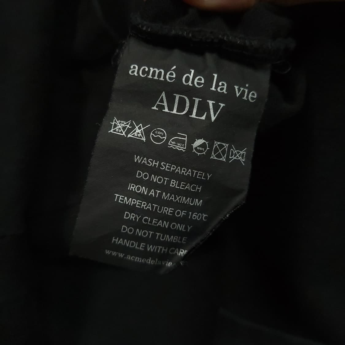 아크메드라비 반팔 티셔츠 2사이즈 블랙 상품이미지4