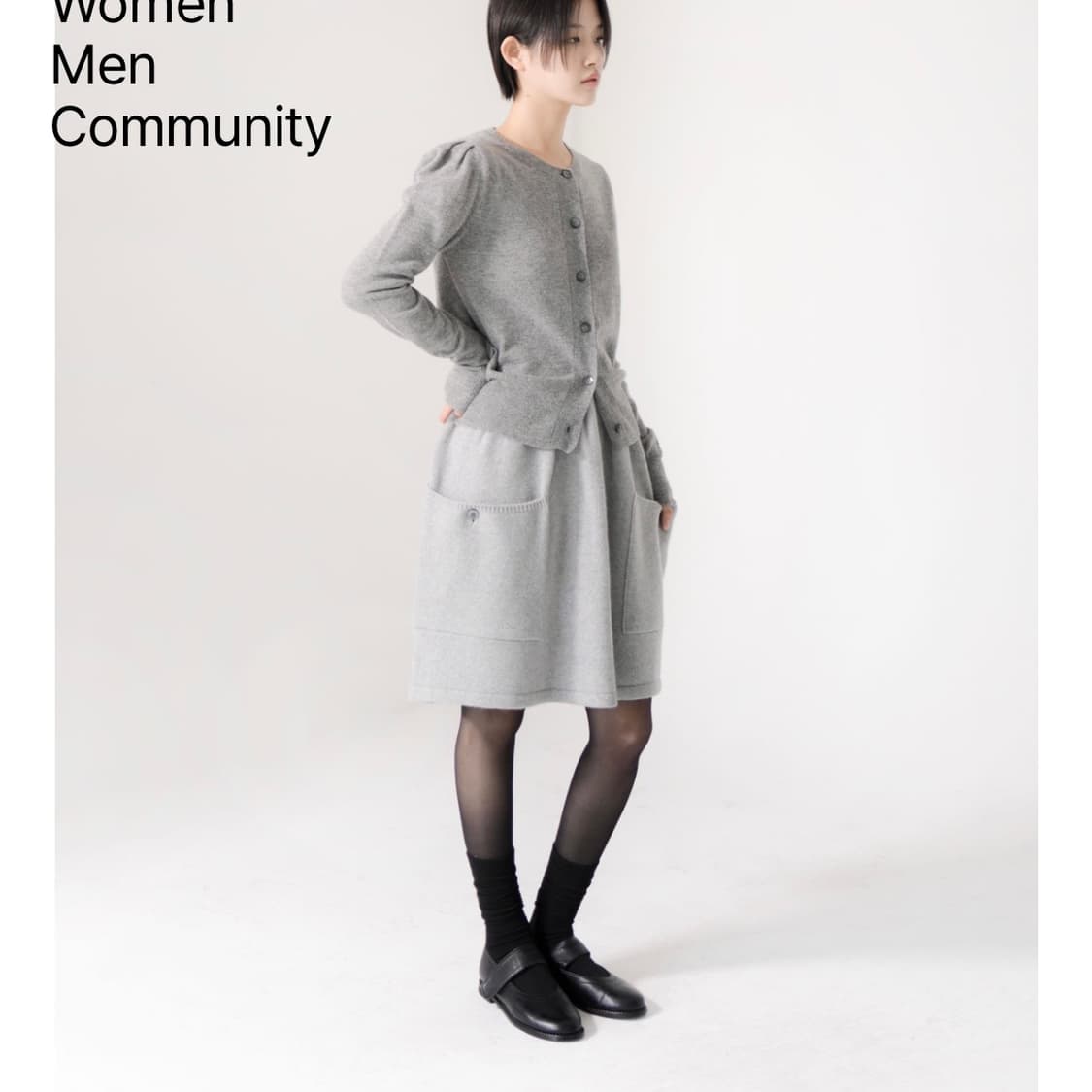 유노이아 Wool Pocket Knit Short Skirt 상품이미지3