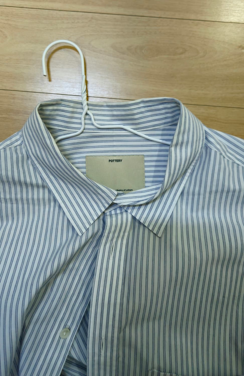 포터리 컴포트 셔츠 블루 스트라이프 사이즈4 상품이미지3