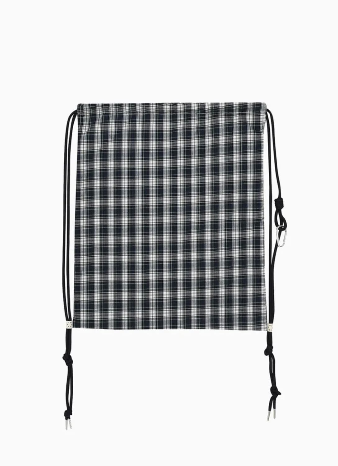 오헤시오 CHECK DRAWSTRING BAG, BLUE 상품이미지2