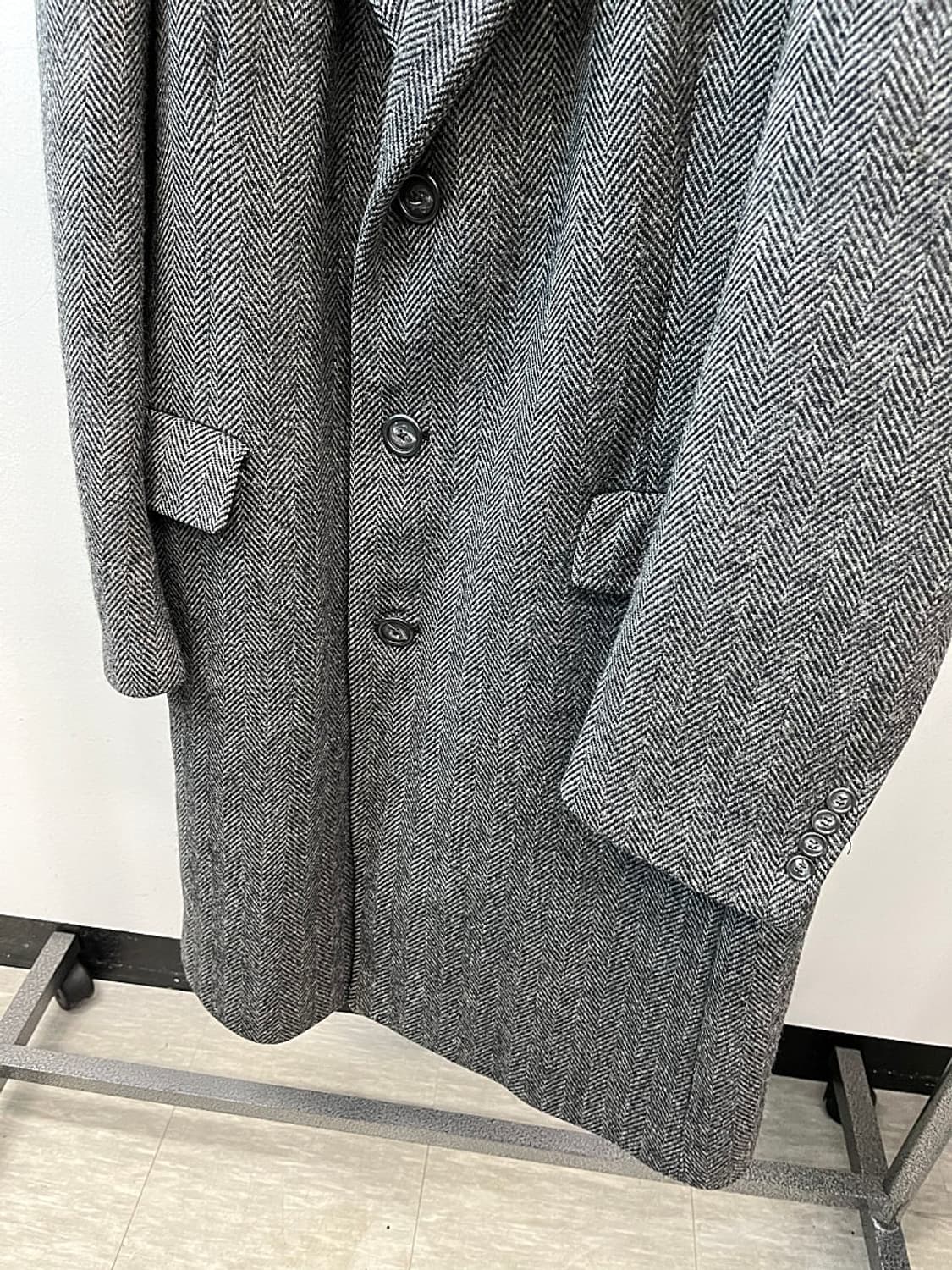 105-110) 크리스탄디올 헤링본 롱코트  상품이미지5