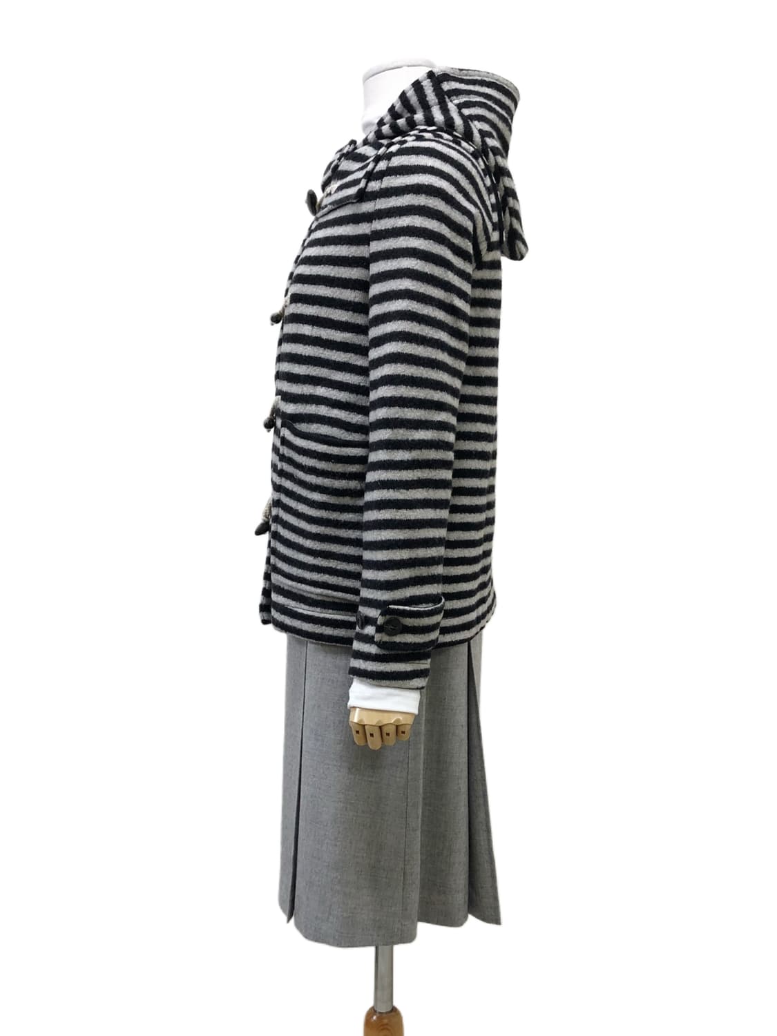 스트라이프 떡볶이 더플 코트 상품이미지6