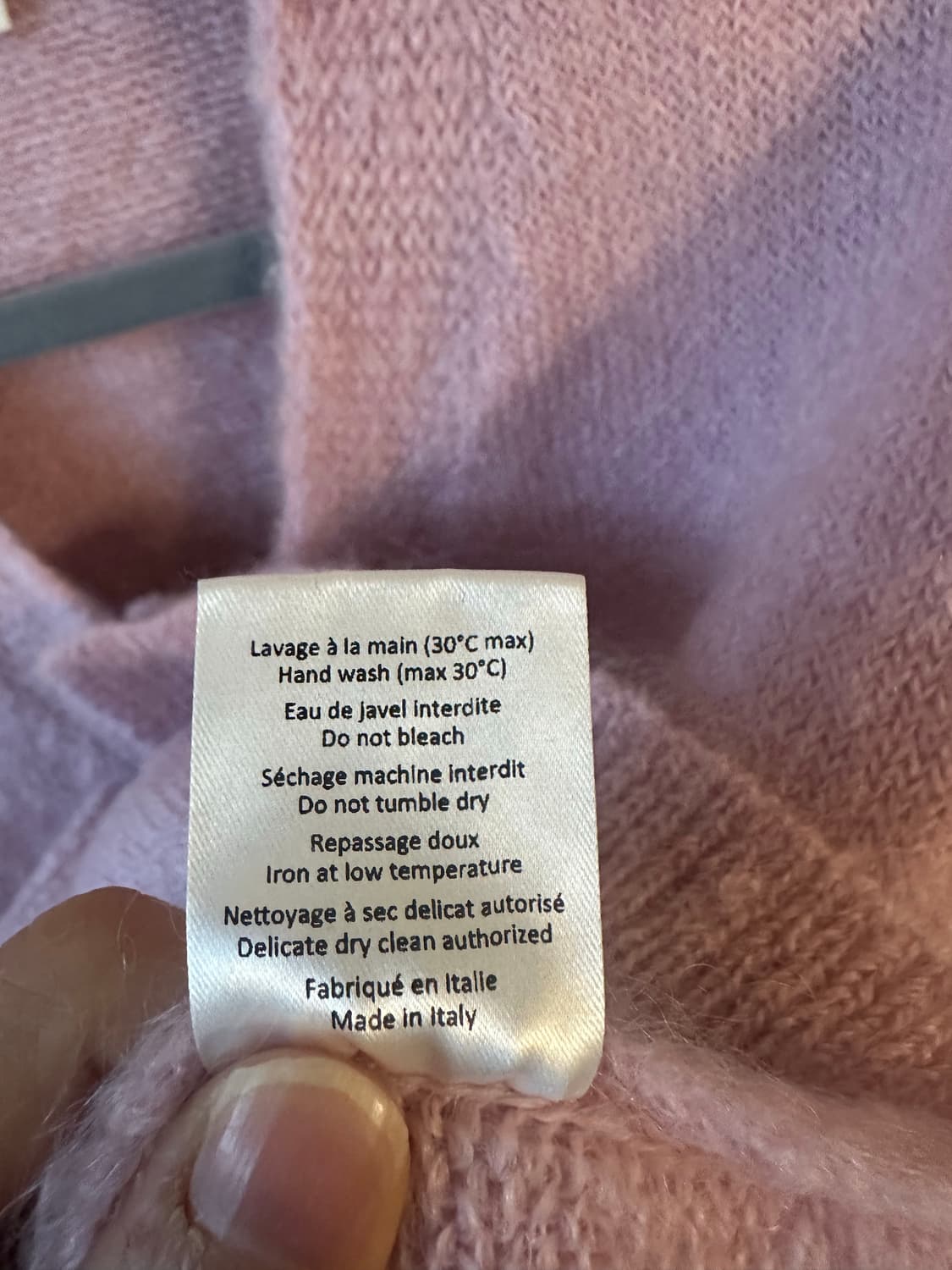 Rouje 루쥬/루즈 논노 모헤어 가디건 핑크 38 사이즈 상품이미지5