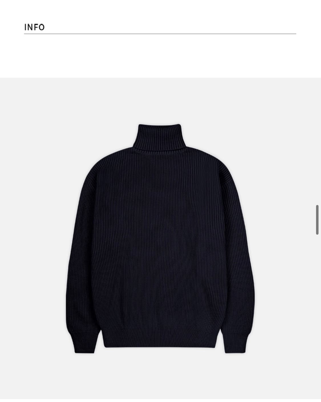 (새상품(L) 드로우핏 하찌 벌키 터틀넥 니트 [NAVY] 판매 상품이미지7