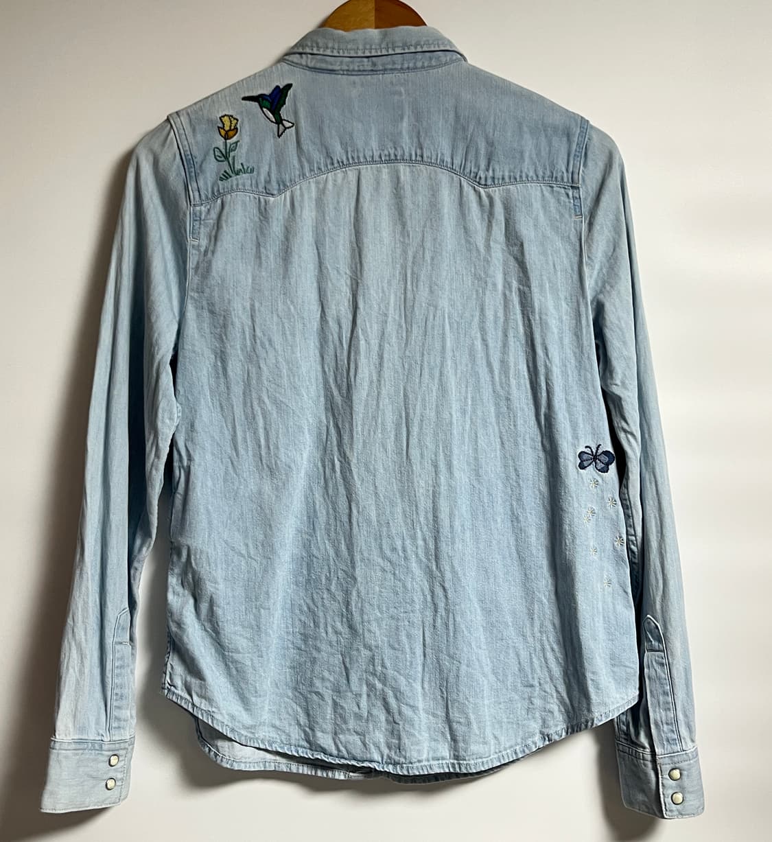 리바이스 자수 연청 웨스턴 데님 셔츠 남방 M 상품이미지6