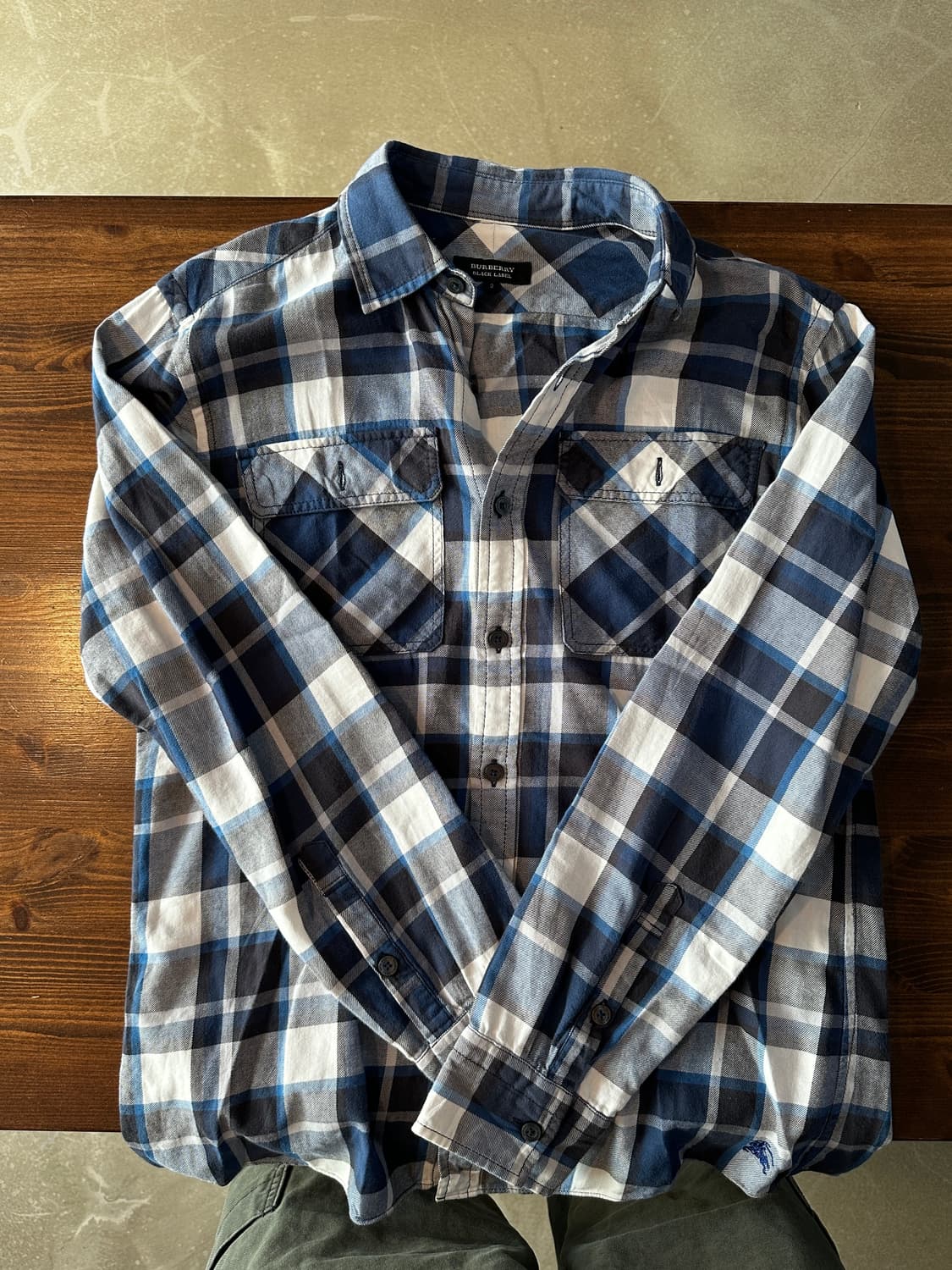 버버리 블랙라벨 체크 셔츠  상품이미지1