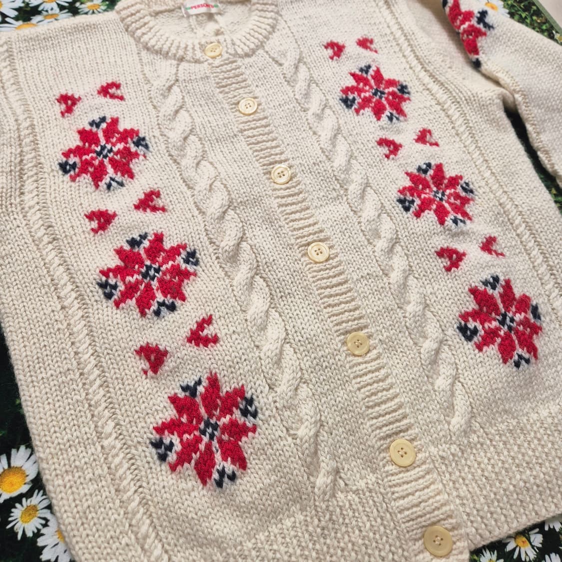 PERSON'S 노르딕 패턴 니트 가디건 여성free 상품이미지2