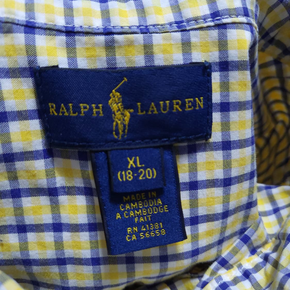 폴로 주니어 체크 긴팔셔츠 XL 0325 상품이미지6