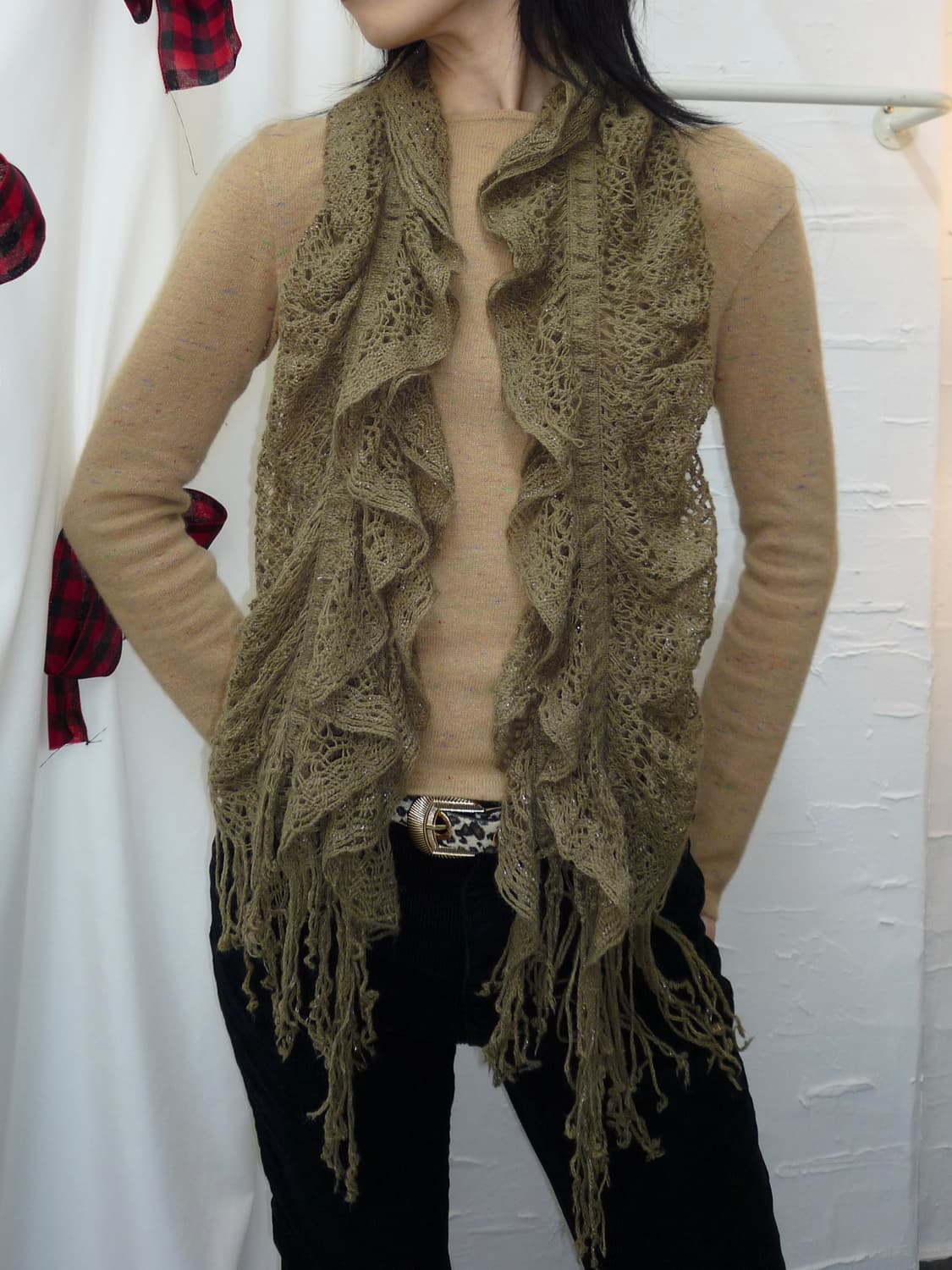 brown leaves muffler 상품이미지2