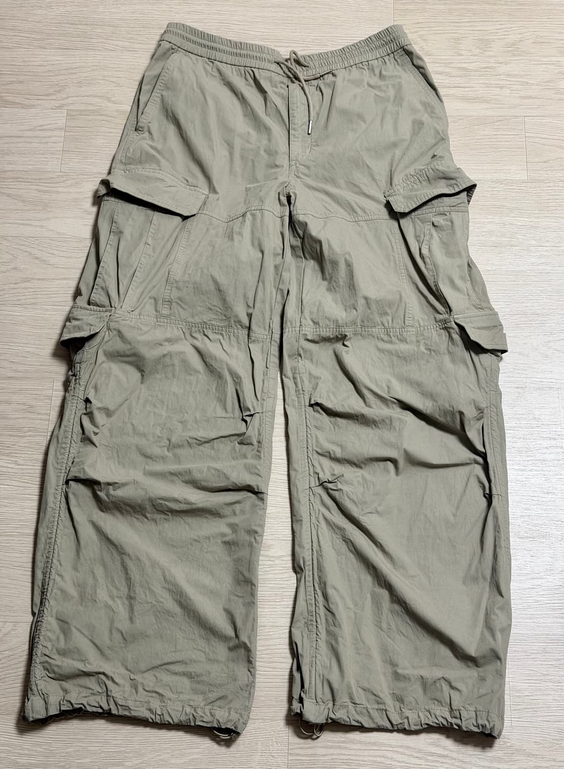 준지 SS26 다잉 코튼 퍼커링 팬츠 베이지 48 신상 상품이미지4