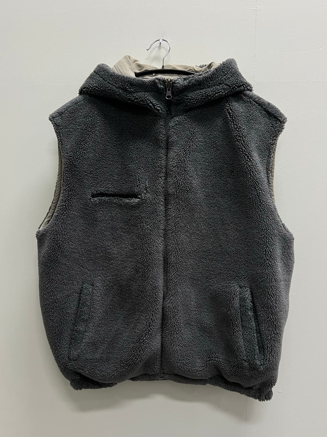 (L) 버커루 백로고 양털 셰르파 뽀글이 리버시블 조끼 상품이미지2