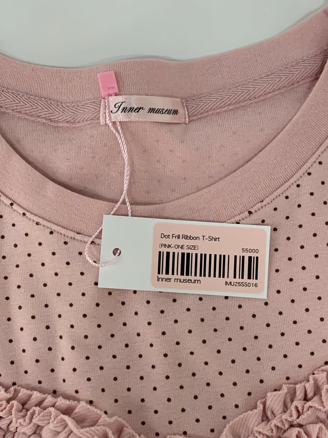 INNER MUSEUM Dot Frill Ribbon T-Shirt 상품이미지9