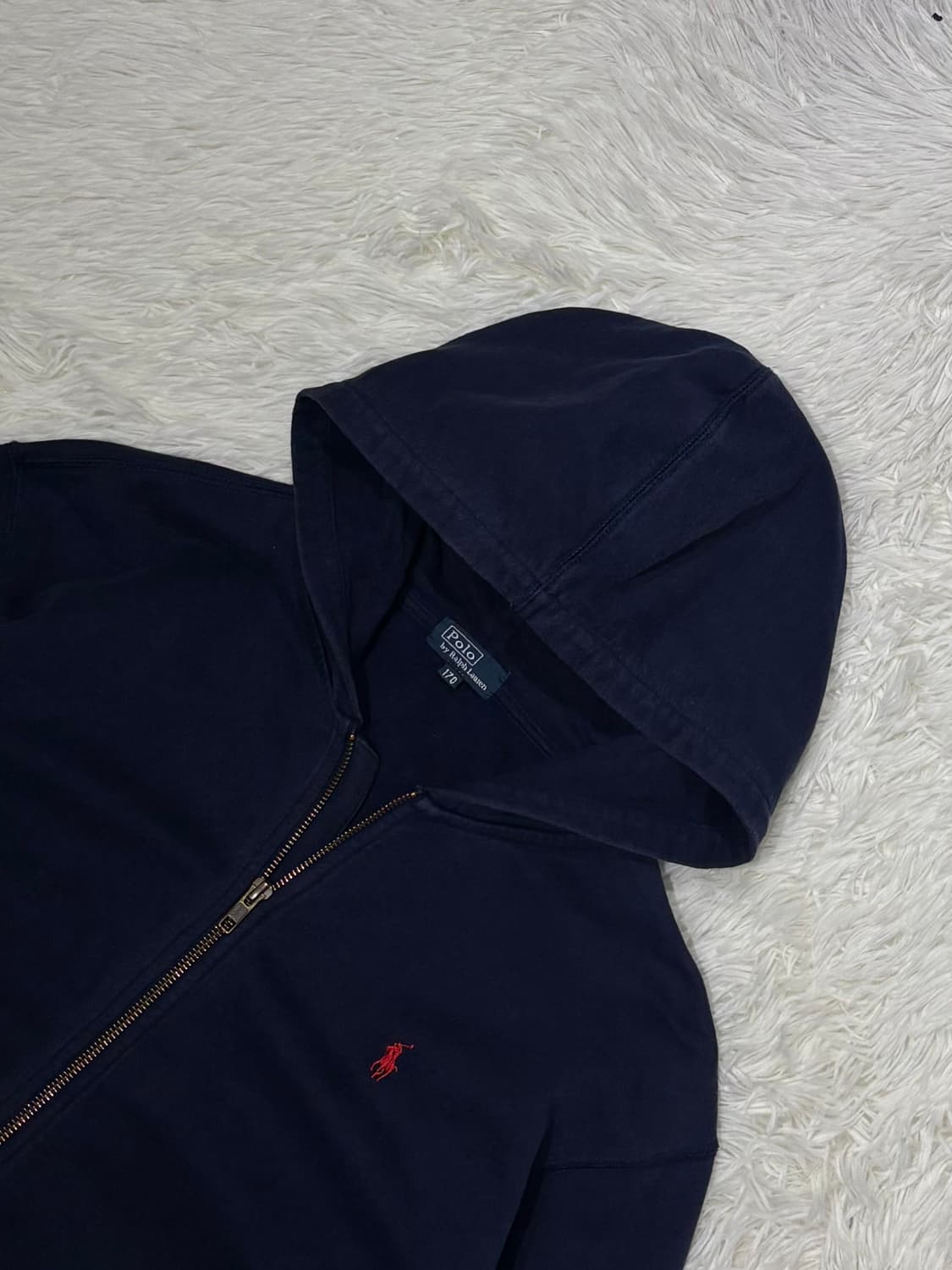 폴로랄프로렌 90‘s Japan 레드포니 네이비 후드집업 상품이미지4