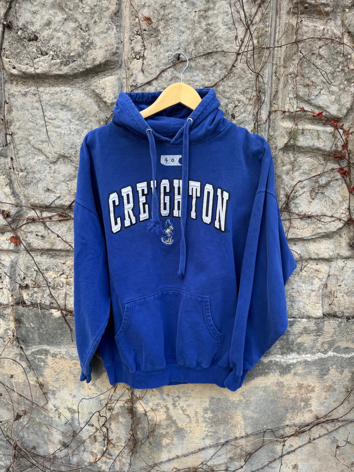 빈티지 nba creighton 페이딩 후드티 블루 후디 상품이미지1