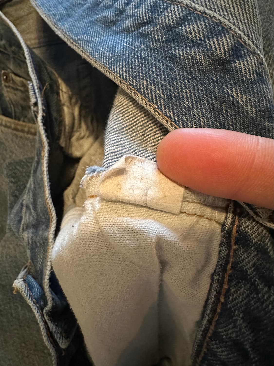 70s USA 빈티지 리바이스 501 66후기 셀비지 데님 팬츠 상품이미지7