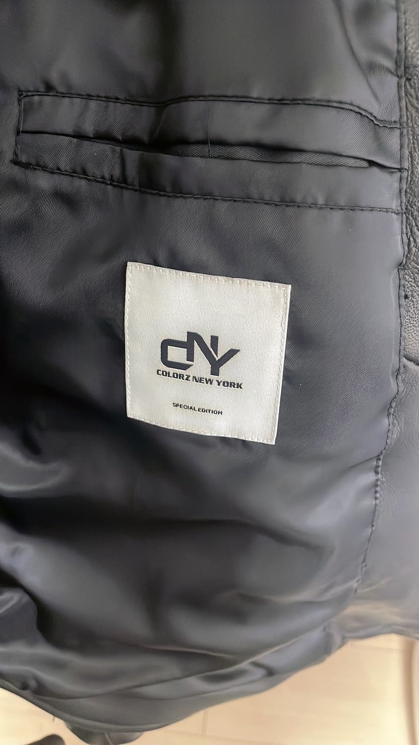 컬러즈 뉴욕 COLORZ 블랙 레더 라이더 자켓 M 사이즈 상품이미지3