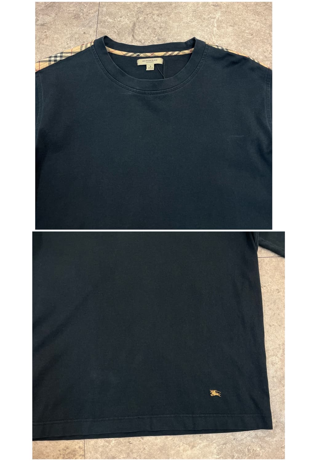 버버리 긴팔티 블랙 L #csz3256 상품이미지5