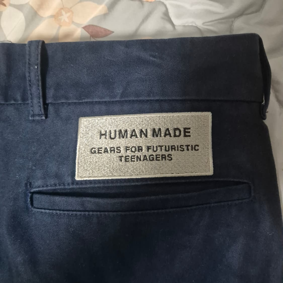 [정품] 휴먼메이드 하트 로고 치노 팬츠 네이비 상품이미지5