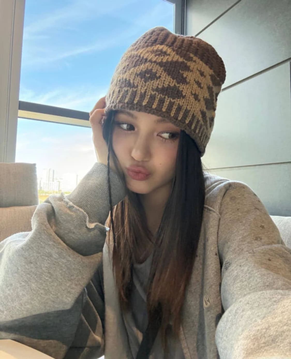 코이세이오 트윙클 후드집업 멜란지 그레이 상품이미지4