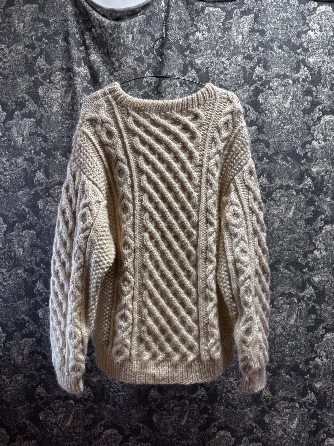 france vintage 프랑스 빈티지 핸드메이드 헤비 꽈배기 니트  상품이미지3